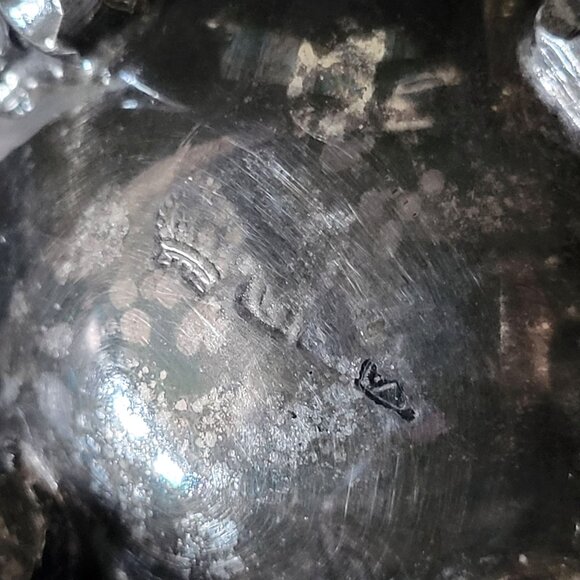 Heavy Antique Silverplate Pitcher Ornate with Decorative Feet - Picture 8 of 8